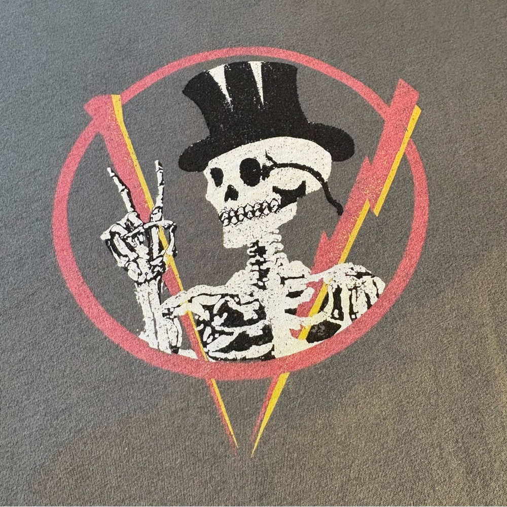 John Varvatos Charcoal Skeleton T-Shirt. Size M. Good Condition.